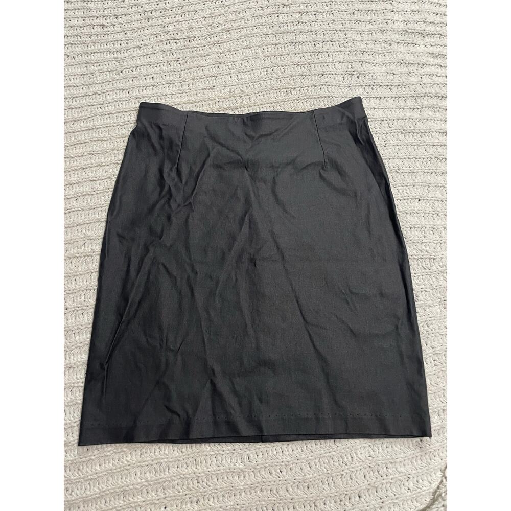 VTG Equestrian Designs Pencil Skirt Stretch Pull On Womens Size Medium Black USA